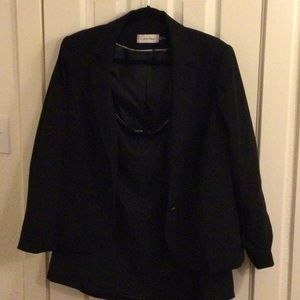 Calvin Klein Black 2 piece work suit